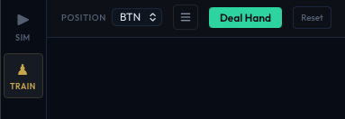 TRAIN tab highlighted in navigation bar